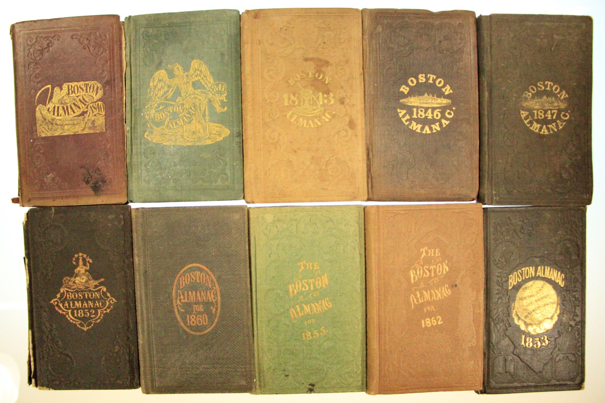 BOSTON ALMANAC’S (11 Volumes)