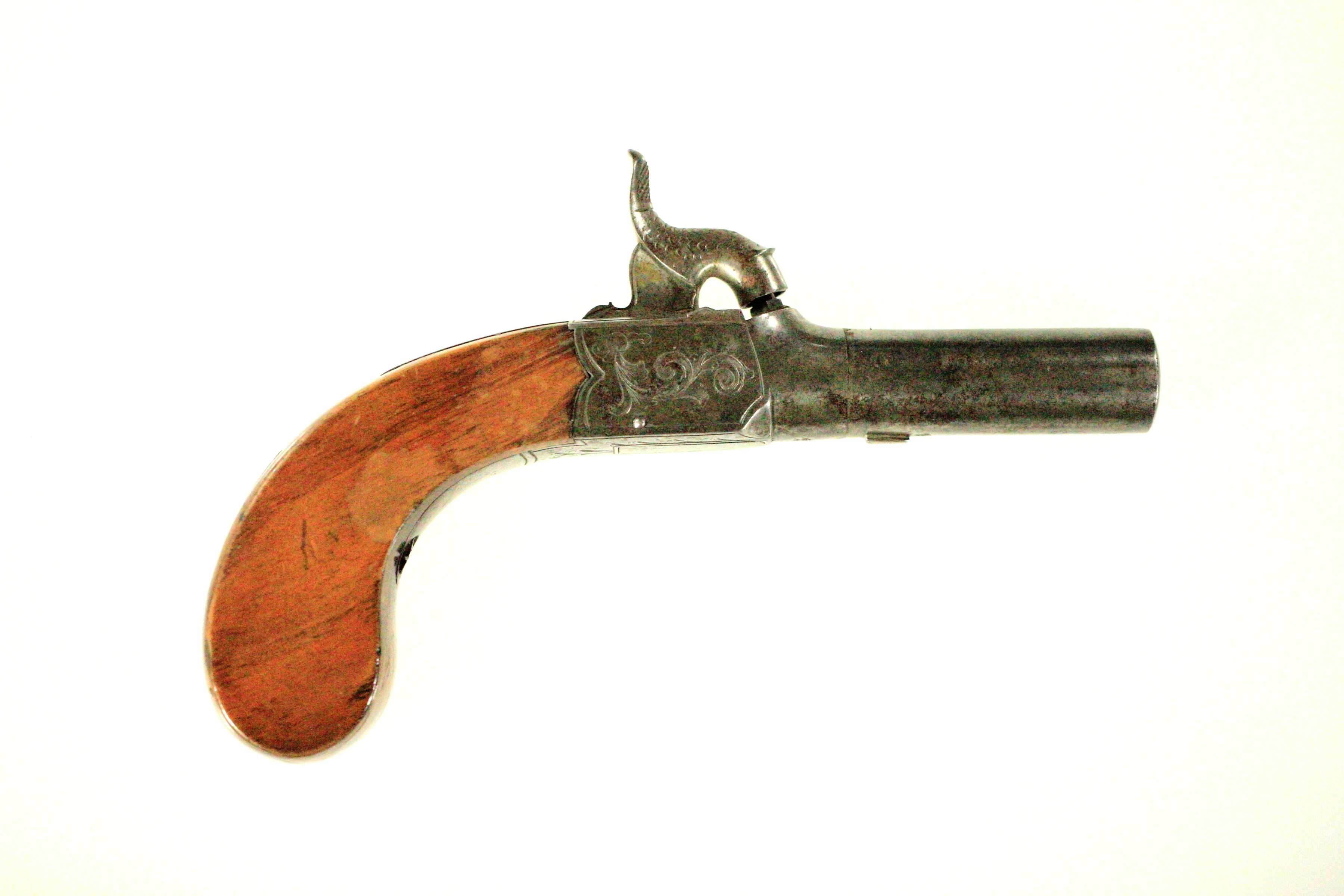 Pre 1898, English “Queen Anne” Folding trigger, screw barrel caplock.